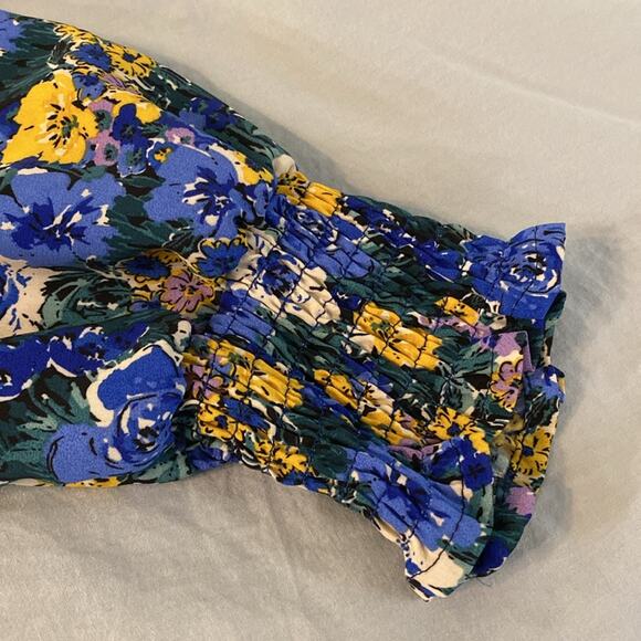 Melloday Blue Floral Tiered V-Neck Maxi Dress Size XS - Picture 8 of 9